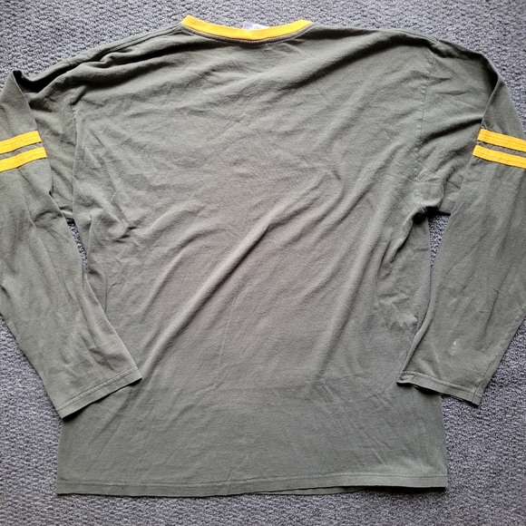 Vintage nike long sleeve shirt tee sz XL green yellow embroidered smoosh, flaw - Picture 14 of 15